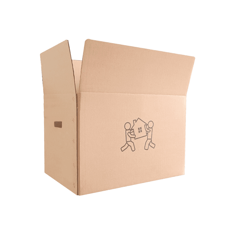 Cajas de envasado de cartones en movimiento corrugado
