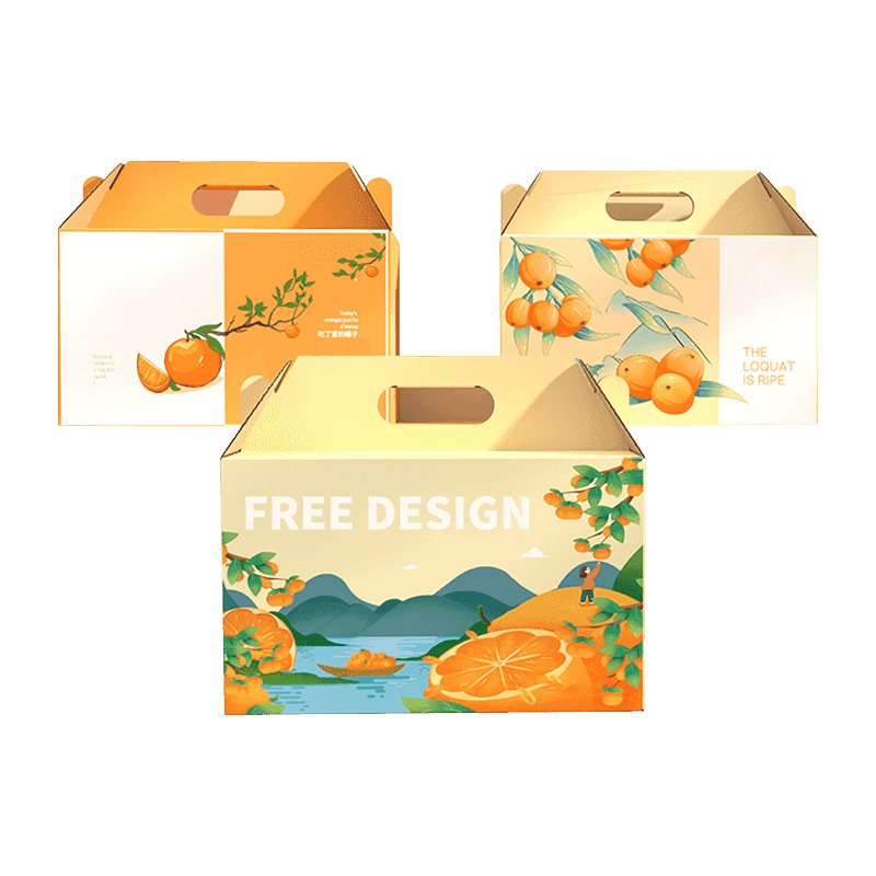 Cajas de embalaje de naranja corrugada